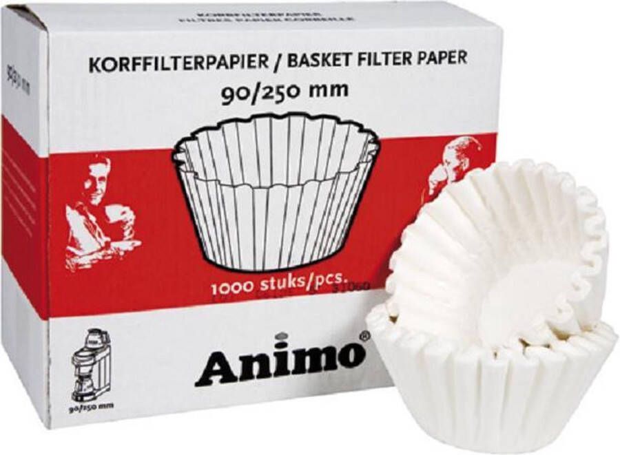 Animo Koffiefilter korffilterpapier 90 250 1000 stuks
