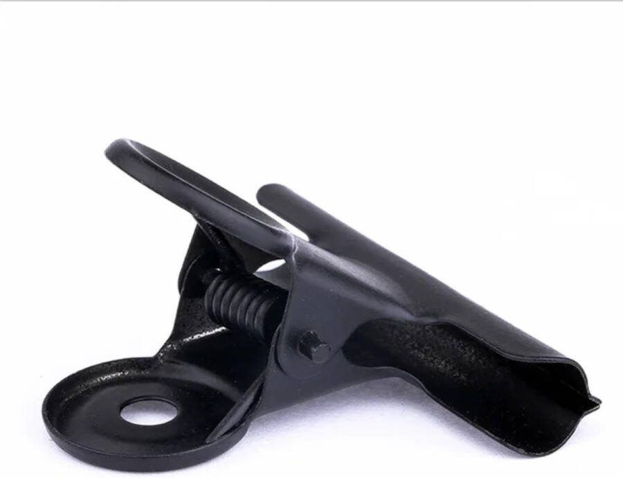 Anjo 10 RVS Vershoudclips Zwart 6 3cm voor afsluiten voedselzakken 63mm klemmetje Clips Stevige Afsluitclips Snackclip