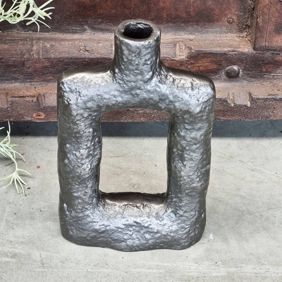 Benoa Colorado Antique Lead Rectangular Vase 14 cm