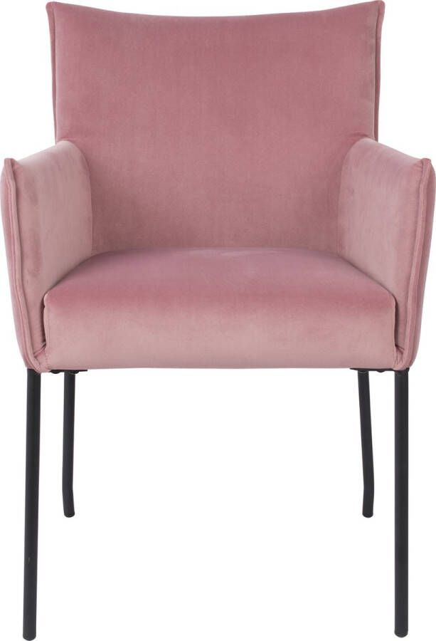 AnLi Style Armchair Dion Velvet Pink