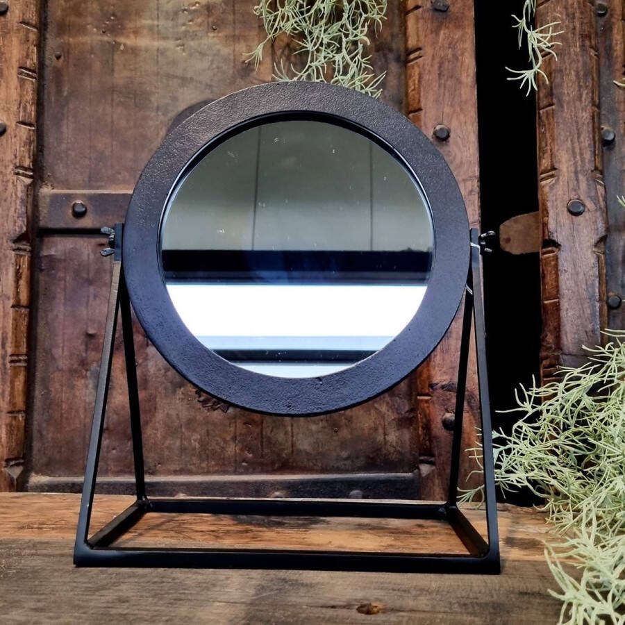 Benoa Gilbert Black Round Mirror on Standard 36 cm