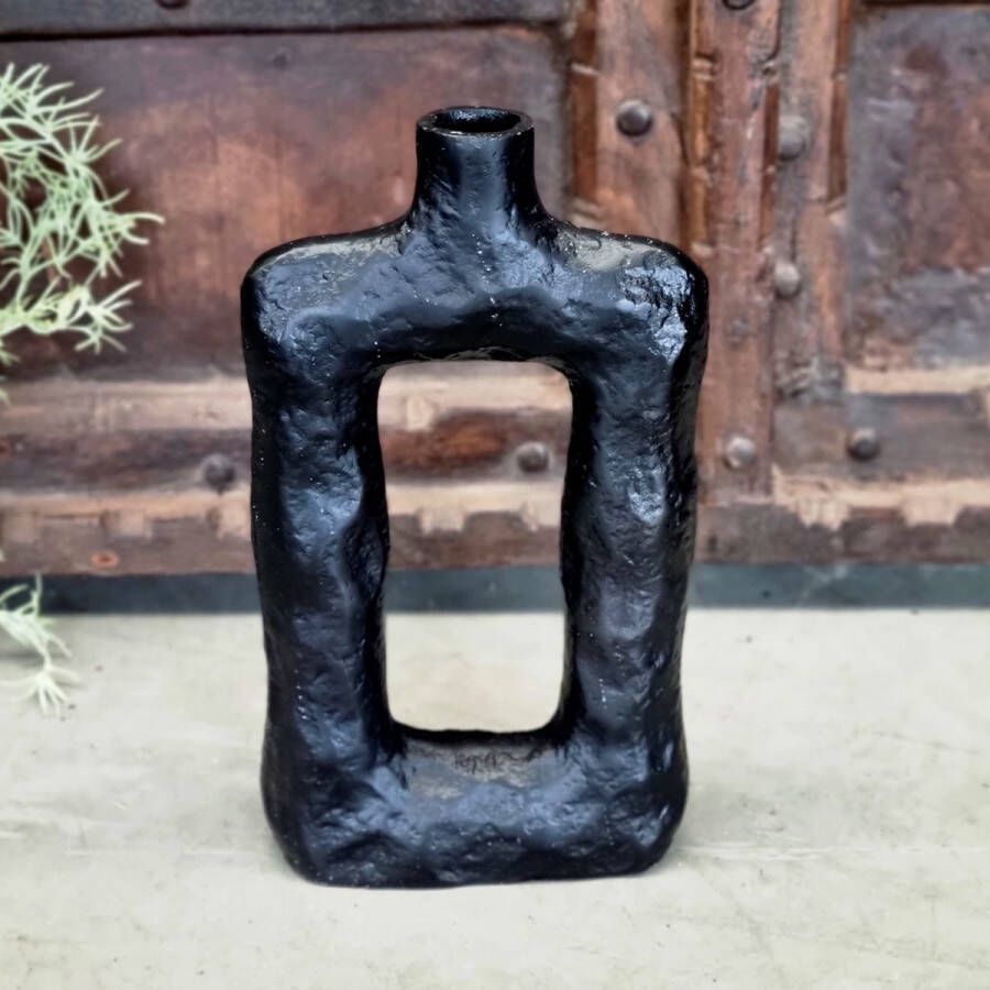 Benoa Palmdale Dark Bronze Rectangular Vase 17 cm