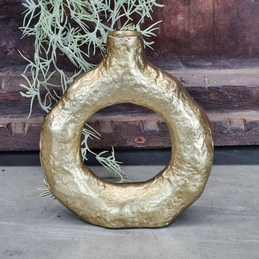 Benoa Oliver Shiny Nickel Round Vase 17 cm