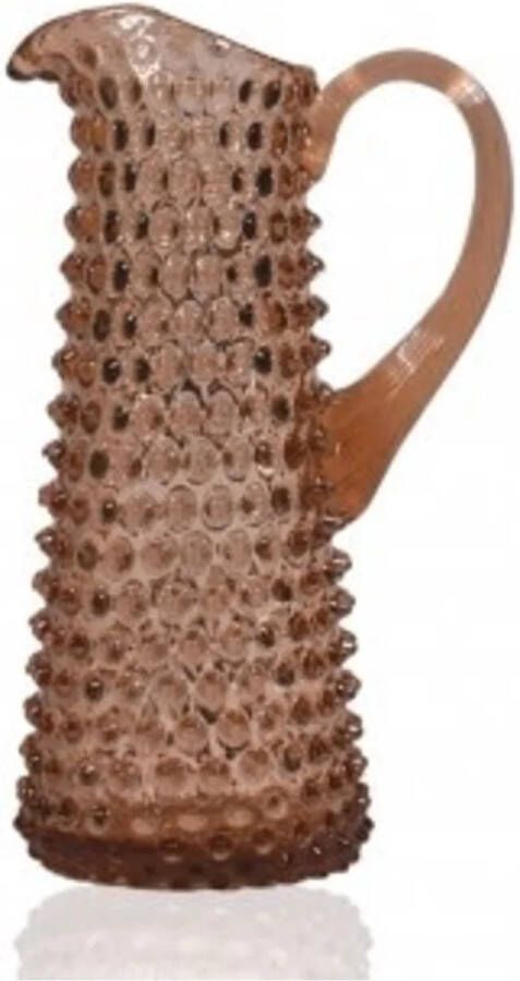 Anna von Lipa Waterkan Waterkaraf Schenkkan Karaf Glas Eiffel Hobnail 1L Bruin