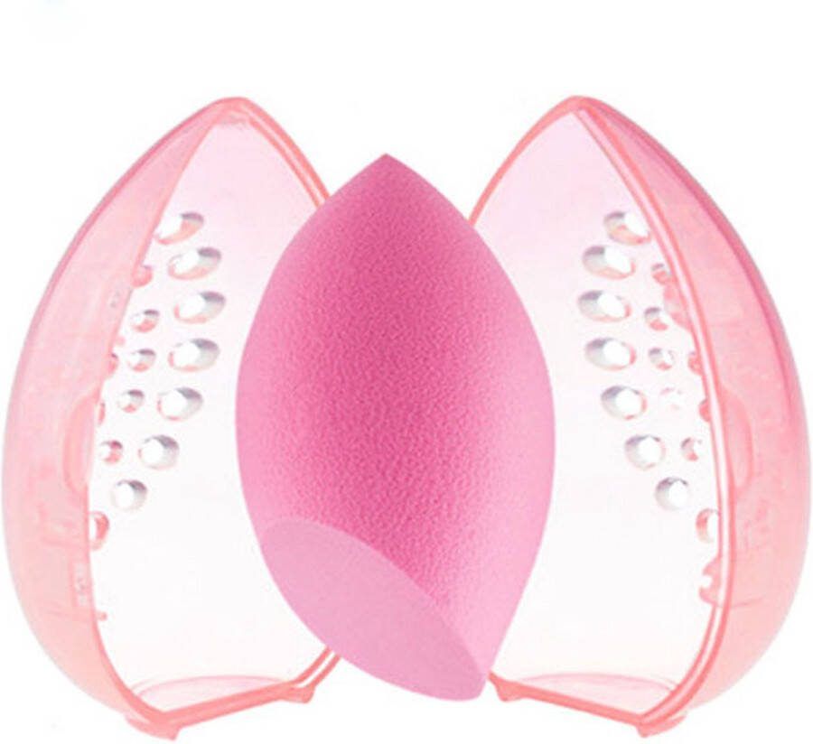 Annalize Make up Beauty blender Bewaarcase Make up organizer Beauty blender houder Make up sponsjes Beauty blender bewaarcase roze Kerst