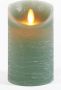 Anna's Collection 1x Jade groene LED kaarsen stompkaarsen 12 5 cm Luxe kaarsen op batterijen met bewegende vlam - Thumbnail 1