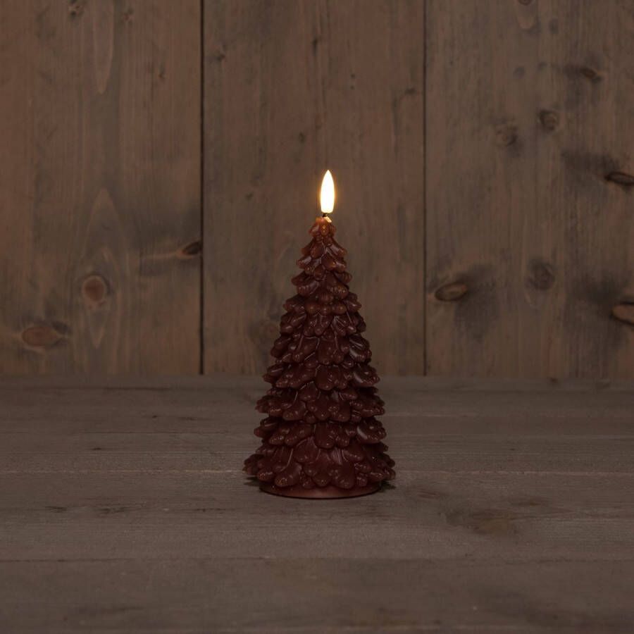 Anna&apos;s Collection B.O.T. 3D Wick Antique Pink Christmas Tree Wax 9 5X20 cm