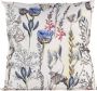 Anna's Collection buitenkussen bloem wit paars 60 x 60 cm Water en UV bestendig - Thumbnail 1