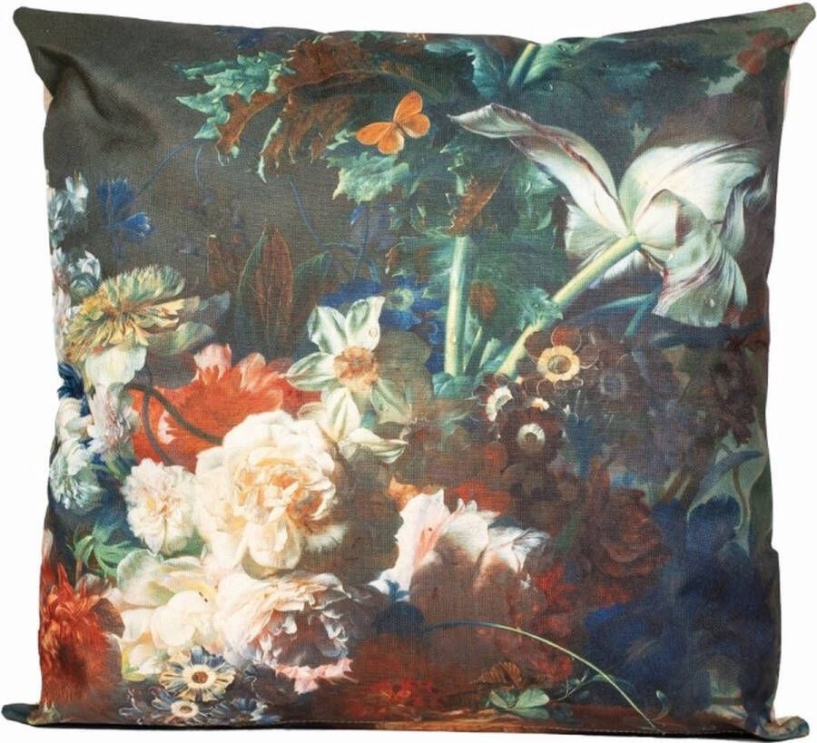 Anna's Collection Buitenkussen stilleven met bloemen 60x60 cm II Ann