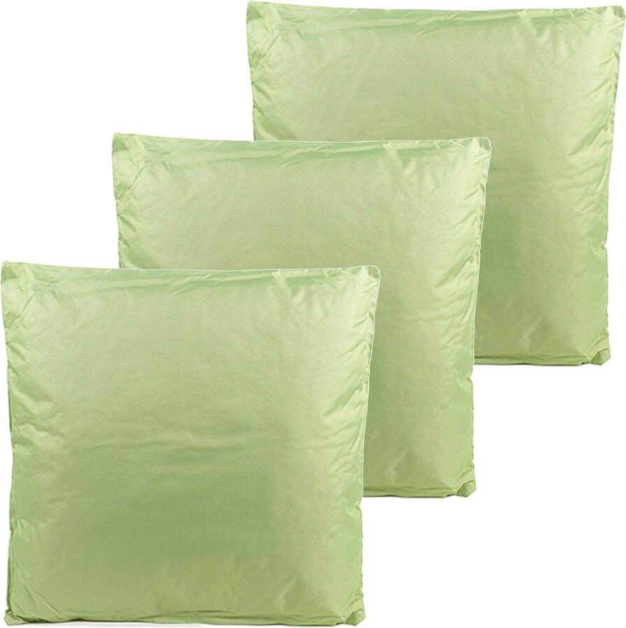 Anna's Collection buitenkussens 3x mintgroen 60 x 60 cm binnen buiten