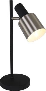 Anne Lighting Fjorgard Tafellamp Modern Zwart H:46cm Ø:16cm E27 Voor Binnen Metaal Tafellampen Bureaulamp Bureaulampen Slaapkamer Woonkamer Eetkamer