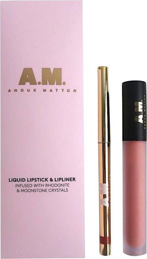 Anouk Matton Cosmetics MOONSTONE Matte Lipstick And Lipliner