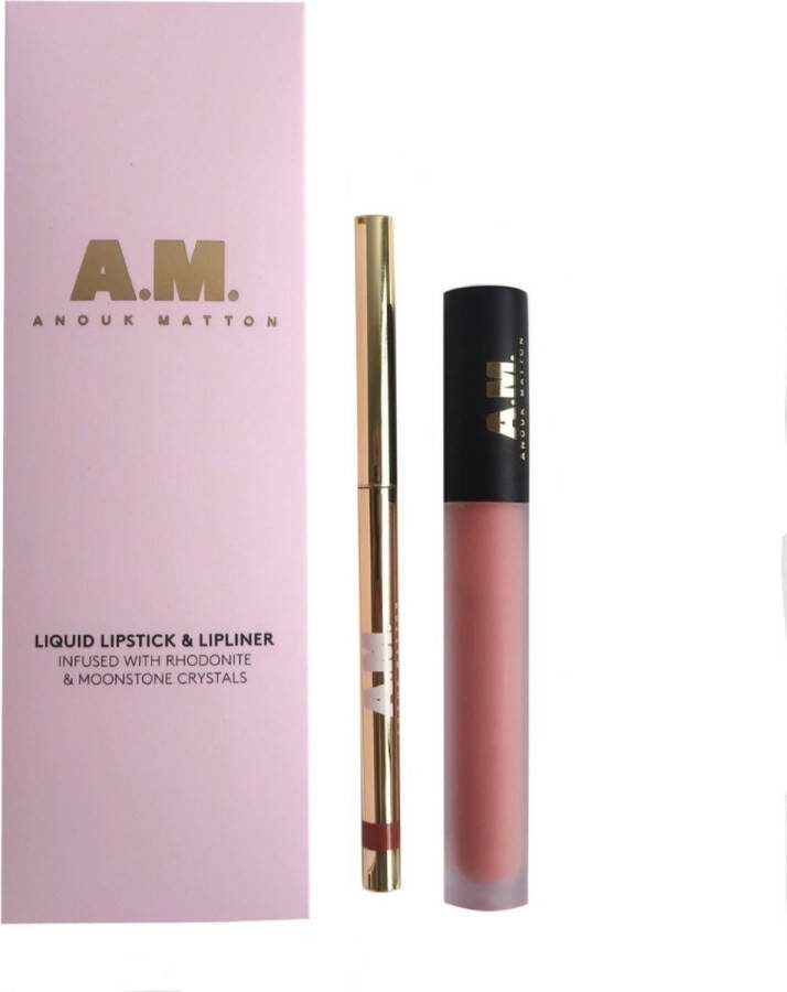 Anouk Matton Cosmetics QUEEN Glossy Lipstick And Lipliner