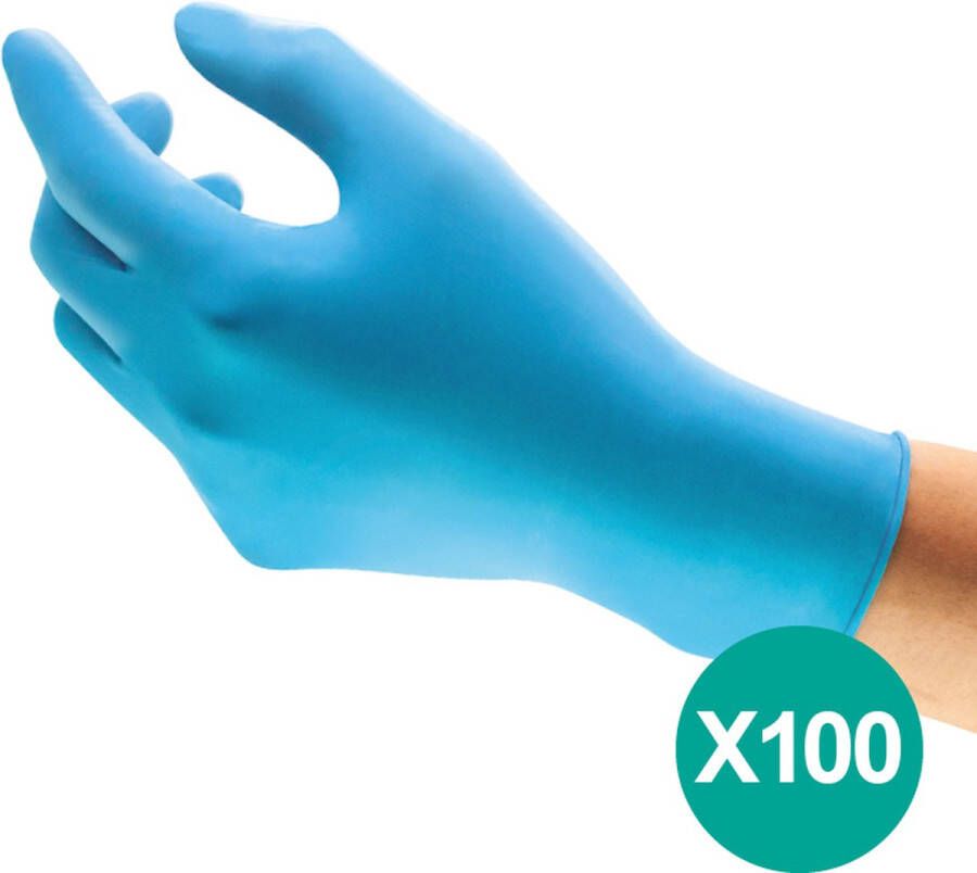 Ansell MICROFLEX 92-134 Nitril Wegwerp Handschoenen Latexvrij Poedervrij M Blauw 100 stuks (0.07-0.11mm)