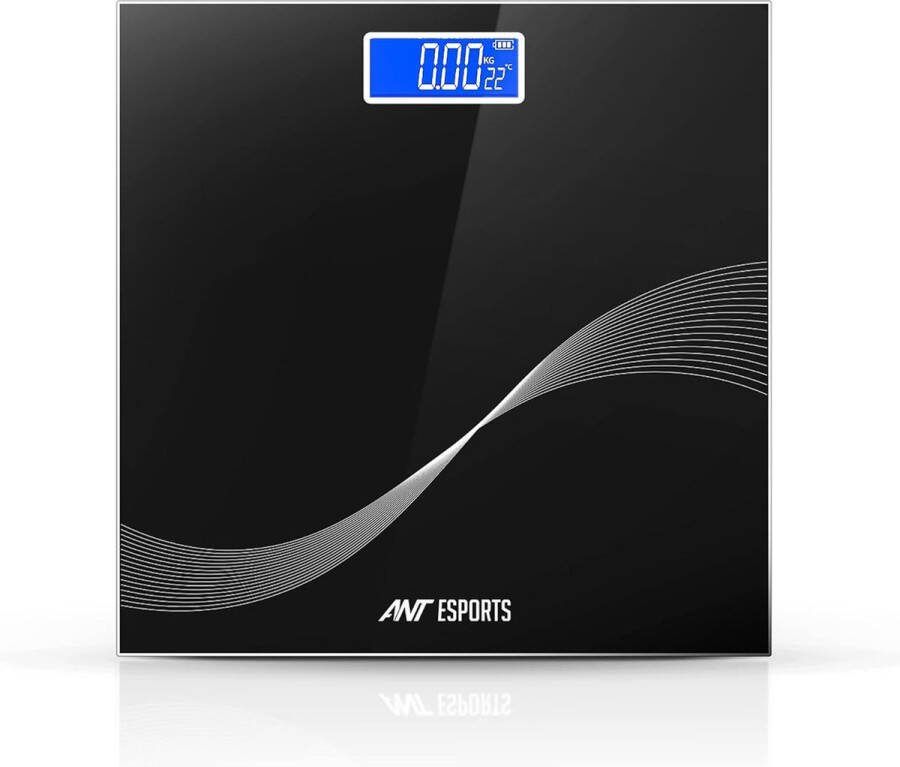 Ant Esports Flora Wave digitale personenweegschaal Draagbaar en lichtgewicht ontwerp Hoge weegcapaciteit van 180 kg Hoge-precisie sensor Automatische uitschakeling
