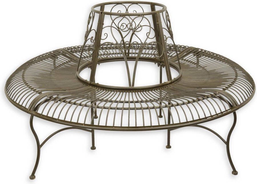 Antiekhandel het witte paard Metalen Boombank Rond WIT diameter 150 5 78 cm hoog