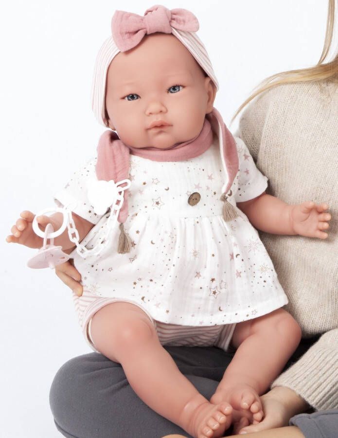 Antonio Juan mijn eerste reborn baby grote babypop met speen 52 cm
