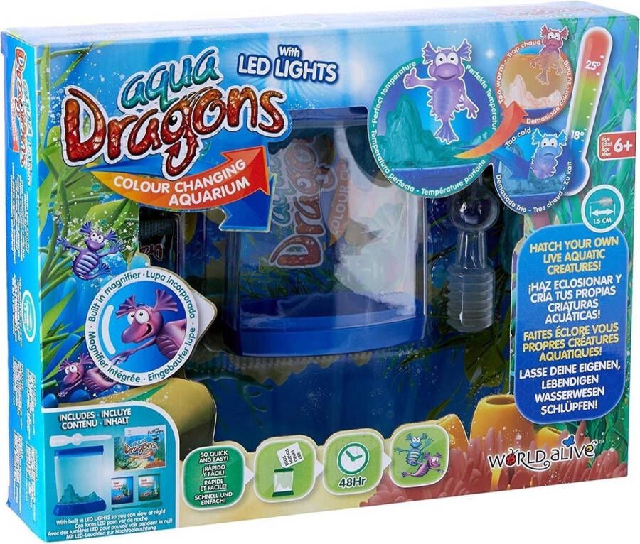 Ant's Kingdom Aqua Dragons Sea Monkeys Deluxe Aquarium + Colour Led