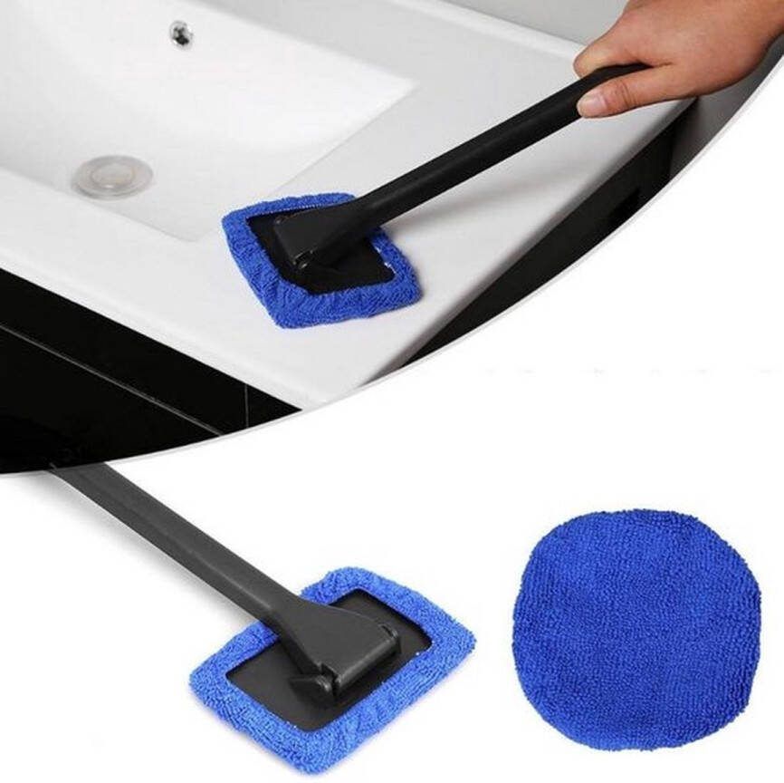 AnyPrice Auto Raamwisser Voorruit Cleaner Microfiber Venster Borstel Microfiber Interieur Voorruit cleaner Deluxe Windshield Cleaner Blauw