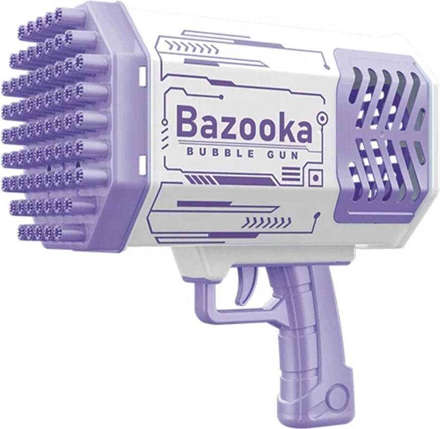 AnyPrice Bubble Bazooka LED Bellenblaasmachine Bellenblaas Pistool Inclusief navulling vloeistof Belleblaas uitdeelcadeaus Zomer Speelgoed Voor kinderen Paars Wit