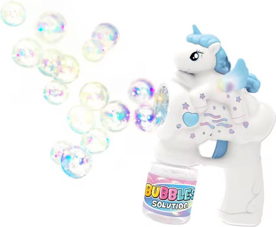 AnyPrice My Horse Bellenblaas Pistool Bellenblaasmachine voor Kinderen Belleblaas Inclusief Navulling Zomer Speelgoed Uitdeelcadeaus Bubble Gun Wit