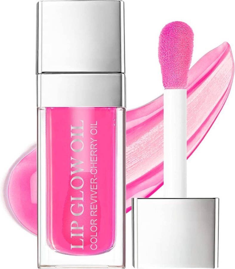 AOOWU Lip Oil Getinte Frambozen Rood Hydraterende Lip Oil Langdurige Voedende Lip Hydraterende Lipgloss Tint Lipstick voor Vrouwen Glitter Shine Liquid Lipstick Lip Glaze Makeup Cosmetic (Plumping)