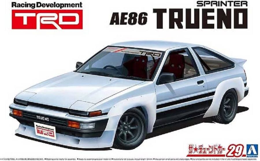 Aoshima 1:24 05896 TRD AE86 Sprinter Trueno N2 1985 Toyota Plastic kit