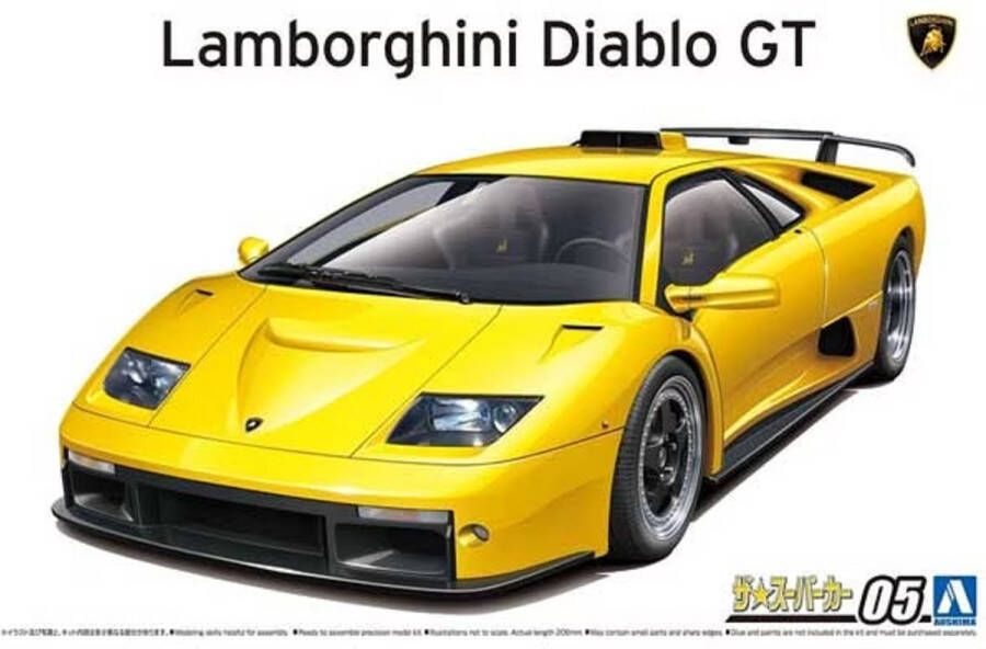 Aoshima 1:24 05899 Lamborghini Diablo GT Plastic Modelbouwpakket