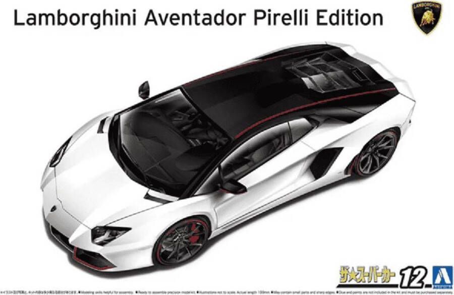 Aoshima 1:24 06121 Lamborghini Aventador Pirelli Edition 2014 Car Plastic kit