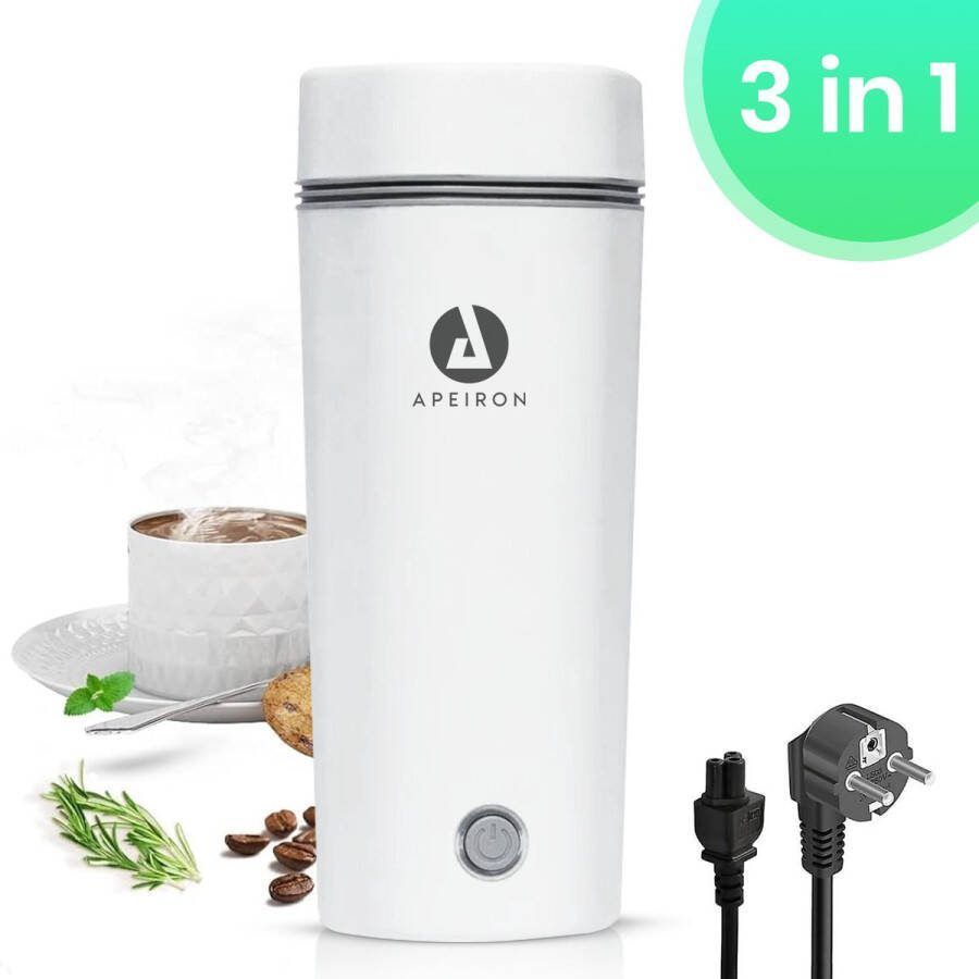 Apeiron 3 in 1 Reis Waterkoker 350 ML Draagbare Mini Thermosfles Auto & Camping Kleine Water Koker Geschikt Voor Babyvoeding