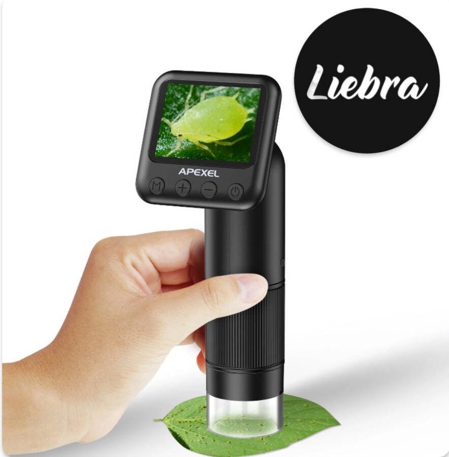 APEXEL Draagbaar handheld krachtige microscoop met hd scherm foto video