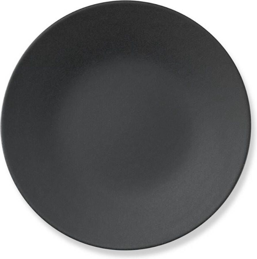 Apilco Reglisse Feestdagen tip Ontbijtbord Plat 21cm Donker grijs Zwart Porselein Set van 6 stuks