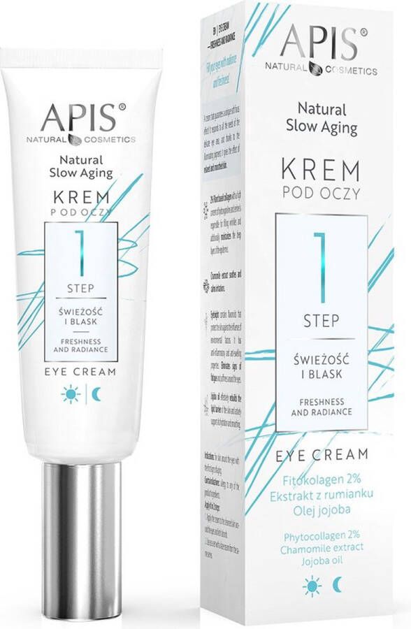 APIS Natuurlijke Slow Aging oogcrème stap 1 frisheid en glans 15ml