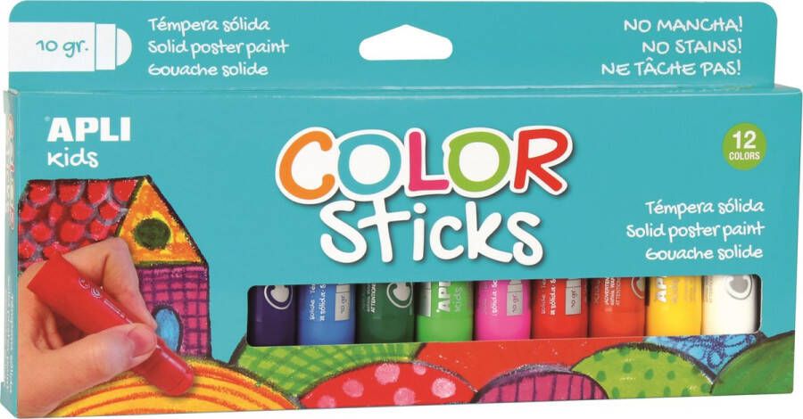 Apli Kids APLI Color stick dik basis 12 kleuren