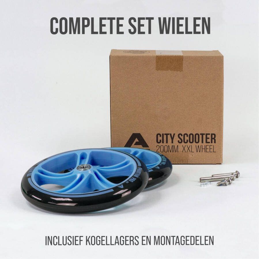 Apollo City Scooter 200mm Vervangende wielenset Pro Wheels met ABEC 7 kogellagers vervangende wielen voor step passend voor City-Scooter