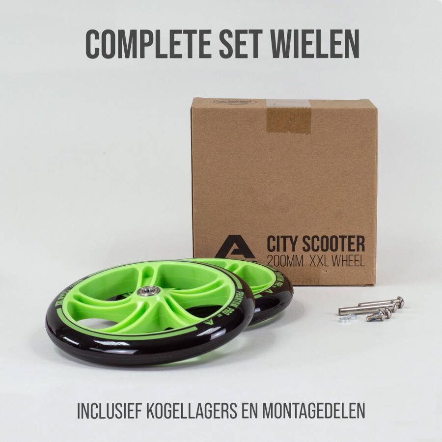 Apollo City Scooter 200mm Vervangende wielenset Pro Wheels met ABEC 7 kogellagers vervangende wielen voor step passend voor City-Scooter