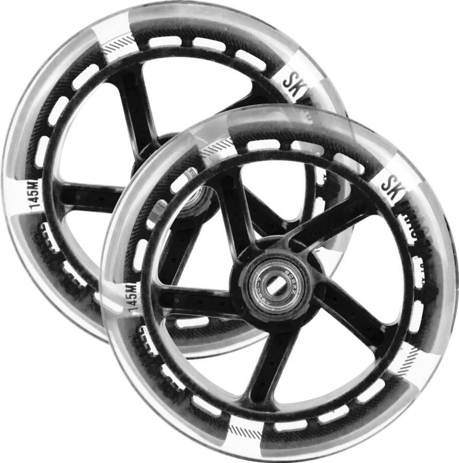 Apollo City Scooter Vervangingswielenset 145mm Pro Wheels ABEC 7 Lagers Scooterwiel vervangende wielen geschikt voor City Scooters