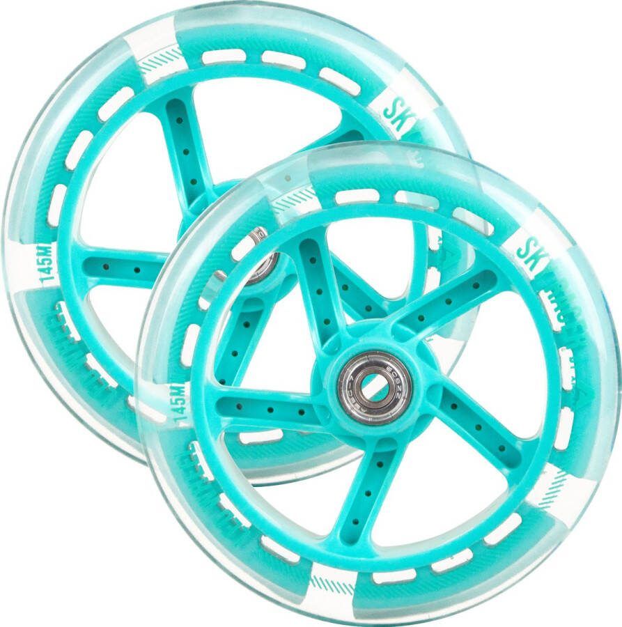 Apollo City Scooter Vervangingswielenset 145mm Pro Wheels ABEC 7 Lagers Scooterwiel vervangende wielen geschikt voor City Scooters