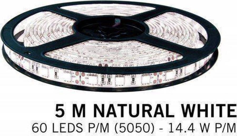 AppLamp Neutraal witte LED strip 60 leds p.m. 5M type 5050 12V 14 4W p.m