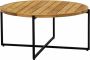 Apple Bee Condor coffee table dia. 94x44 base aluminium Black top SVLK teak Natural - Thumbnail 1