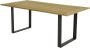 Applebee Condor dining table 190x90x75 top SVLK teak Natural base aluminium Black - Thumbnail 1