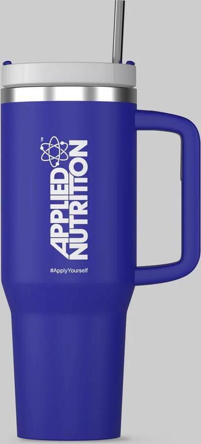 Applied Nutrition Cooler Tumbler Cup 1200ml Blauw Stanley cup Beker met rietje en deksel Thermosbeker Thermosfles Travel mug