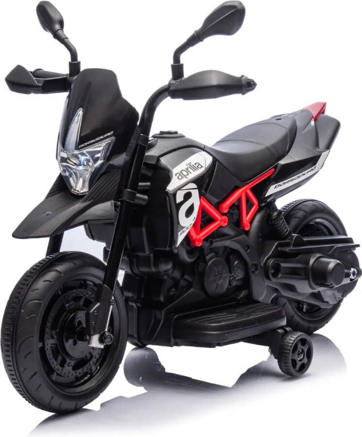 Aprilia Dorsoduro 900 Mini 6 Volt Kindermotor 1 tot 3 jaar Zwart