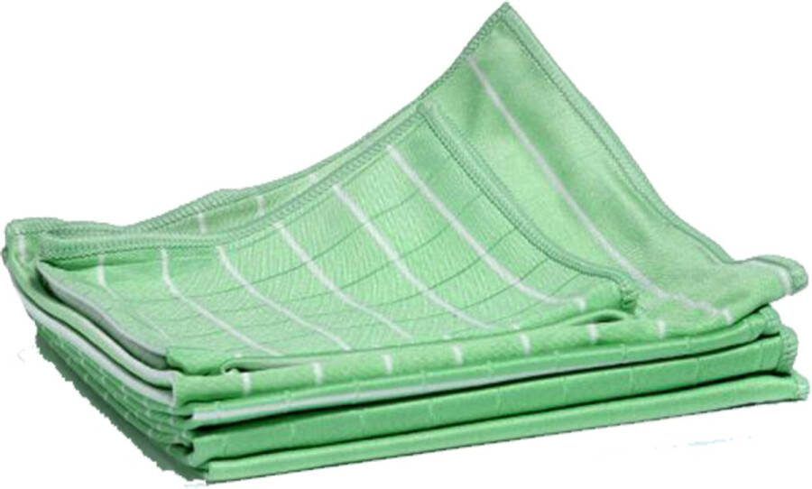 Aqua Laser Bamboedoeken 6-Delige set Glasdoeken Bamboe Groen