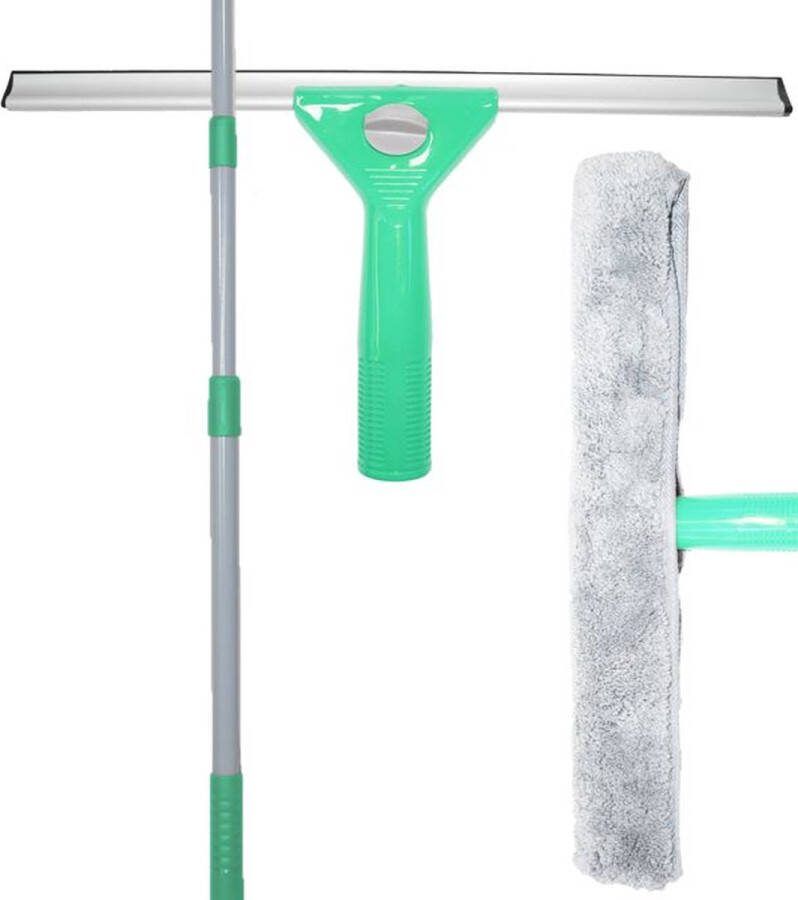Aqua Laser Raamwisserset complete set raamwissers raamwisser met telescopische steel 130 cm