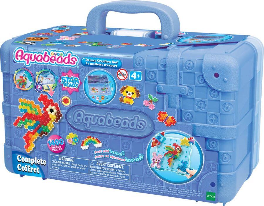 Aquabeads 31967 Artiesten meeneemkoffer 1400 parels- 21 creaties -opbergbox- 1 creatie display- knutselen met water