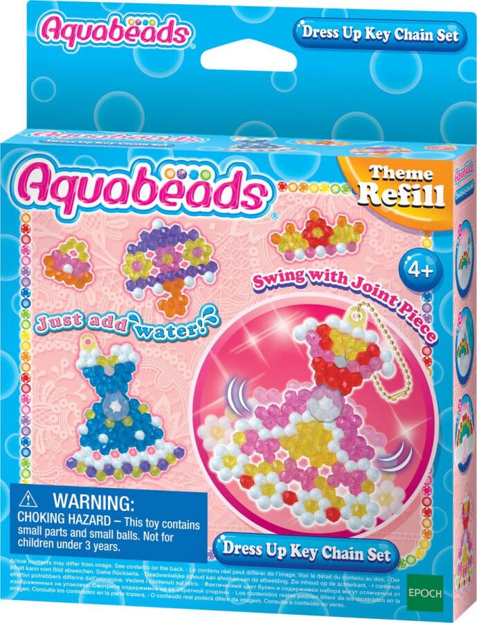 Aquabeads thema navulling sleutelhanger set verkleden