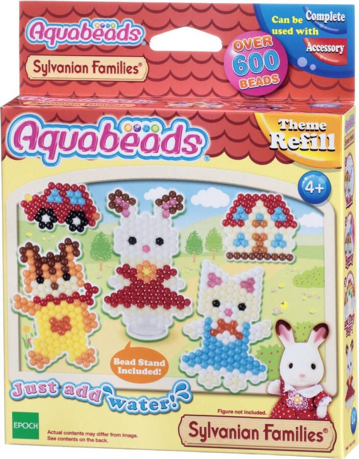 Aquabeads thema navulling sylvanian families set- 600 parels- 5 creaties te maken