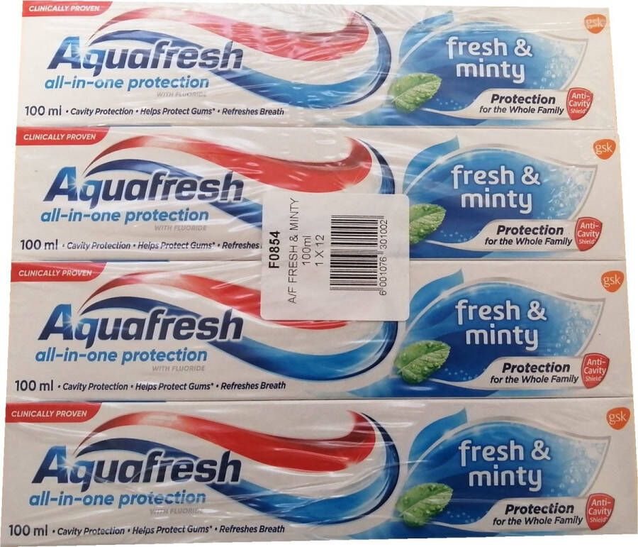 Aquafresh Fresh & Minty tandpasta Voordeelverpakking 12 Tubes