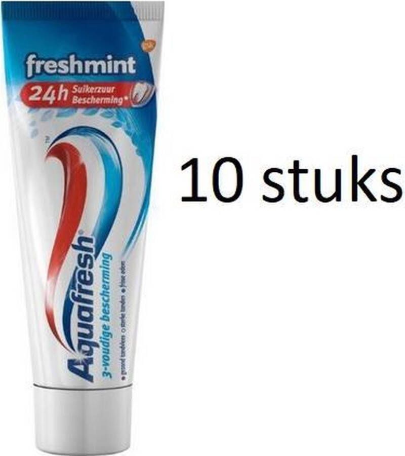 Aquafresh Freshmint 3-voudige bescherming Tandpasta Multipak 10 stuks